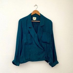 Anthropologie Maeve Green Blouse